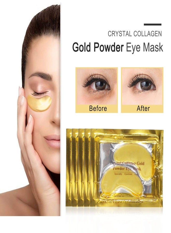 Moulis 24k Gold Eye Mask - 25 pairs Eye Masks for Puffiness Puffy Eyes and Dark Circles Treatments Under Eye Patches for Deep Moisturizing Wrinkle Eye Bags - Image 2